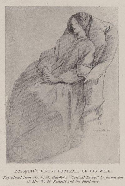 Il miglior ritratto di Rossetti di sua moglie da Dante Gabriel Charles Rossetti